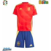 Spania Hjemmedraktsett Barn EM 2024 Kortermet (+ Korte bukser)